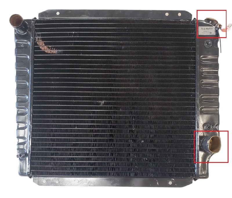 1966-1977 Ford Bronco Radiator, Standard 4core, V-8