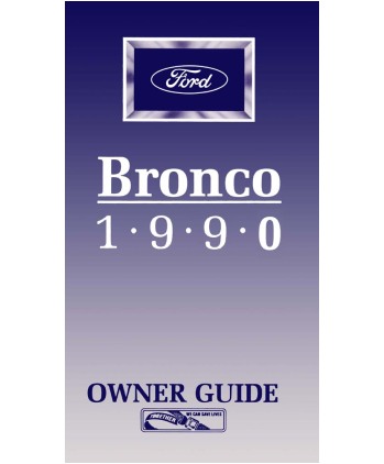 1990 Ford Bronco Owners Manual