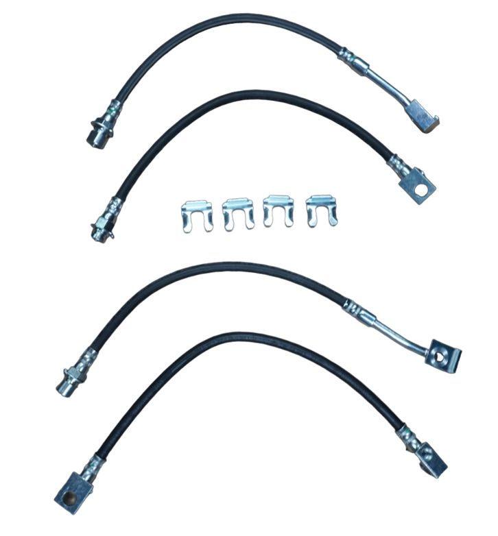 1976-77 Bronco Front Stock Brake Hose Kit Set of 4