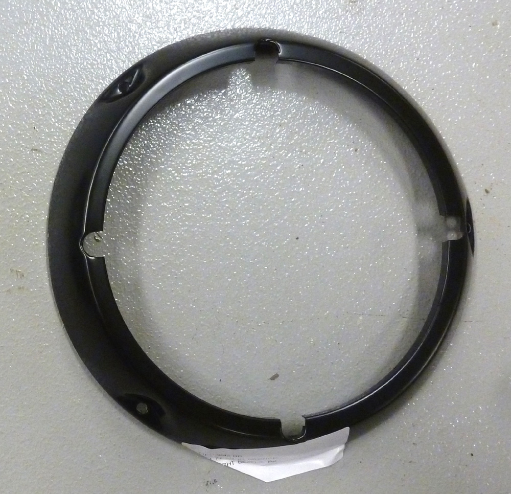 19711977 Ford Bronco Headlight Trim Ring, Painted Black
