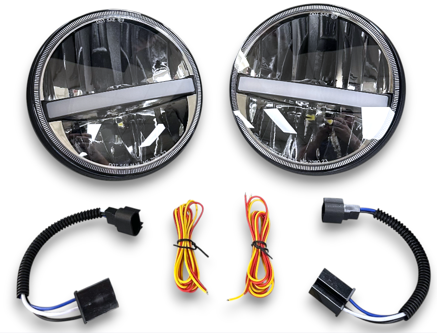 1966-1978 Ford Bronco and F Series Truck Black LED Headlights
