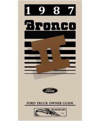Owners Manual 1987  Bronco ll