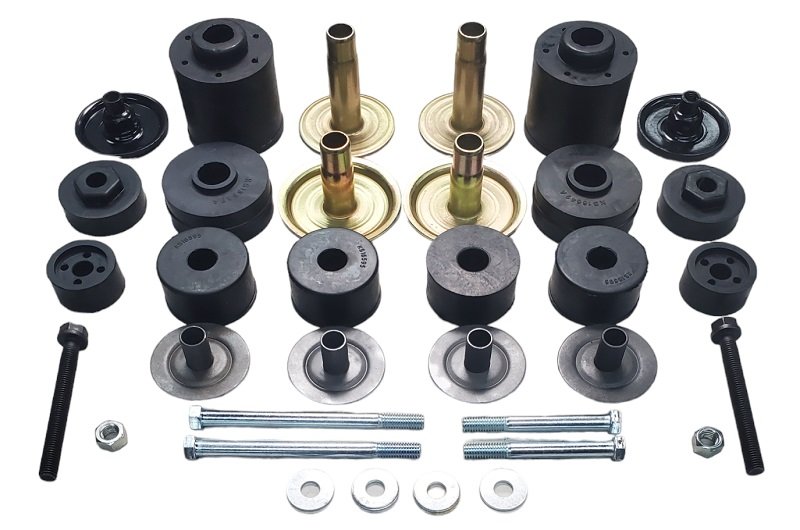 24-Piece Steel Body Mount Hardware Kit For 1980-1997 Ford Trucks - Fits Prothane 6-108