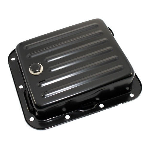 C4 Steel Transmission Pan for Two Wheel Drive Fseries, Black, Pan Fill