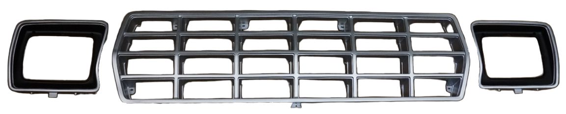 78-79 Bronco & 78-79 Ford Truck Argent Gray Plastic Grill /HL Doors Kit