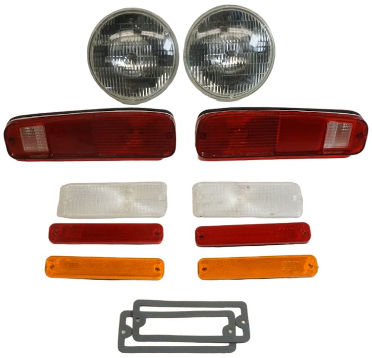 1973-1974 Ford F-Series Complete Headlight & Lense Kit (Clear) Kit