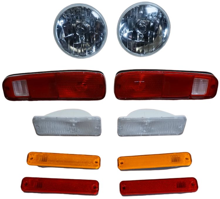 1973-1977 Ford F-Series Complete Headlight & Lense Kit (Clear) Kit