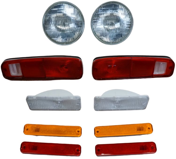 1973-1977 Ford F-Series Complete Headlight & Lense Kit (Clear) Kit