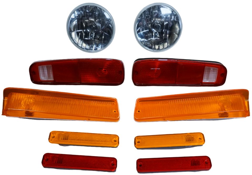 1978 Ford Bronco/ F-Series Complete Headlight & Lense Kit (Amber) Kit