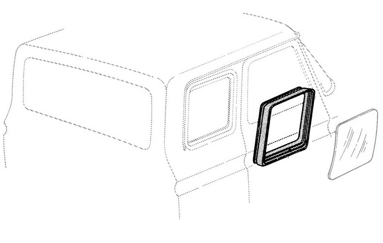 1974-1979 Ford F Series Truck Quarter Window Seal - w/o Groove for Moulding
