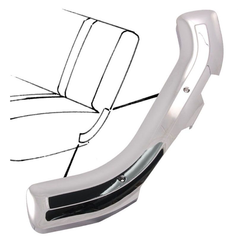 73-79 Left Bench Seat Side Trim Chrome