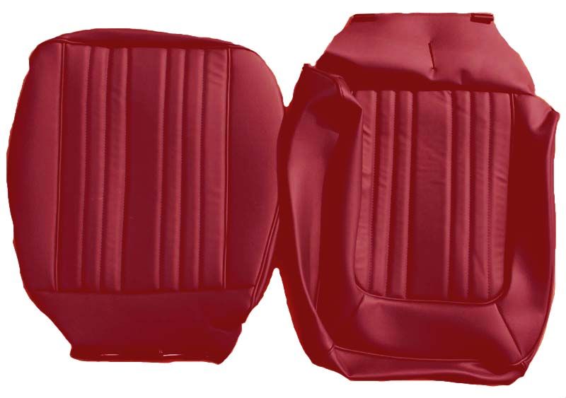 1978-79 Bronco Low Back Vinyl Seat Covers, Red Pair