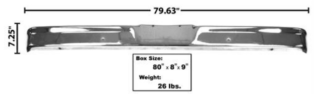 1967-77 Ford Truck Chrome Front Bumper