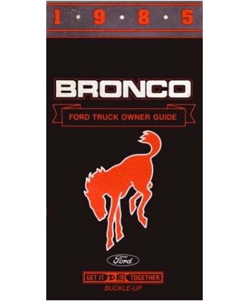 1985 Ford Bronco Owners Manual