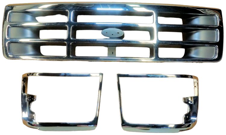 1992-1997 Ford Bronco/F-Series Grille Chrome with Headlight Doors