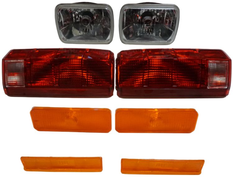 1980-1986 Ford Bronco/ F-Series Complete H4 Head Light/Lense Kit Amber