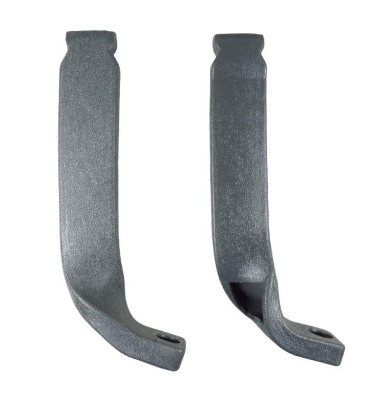 1978-1996 Ford Bronco Driver and Passenger, Seat Belt Plastic Sleeve Pair Charcoal