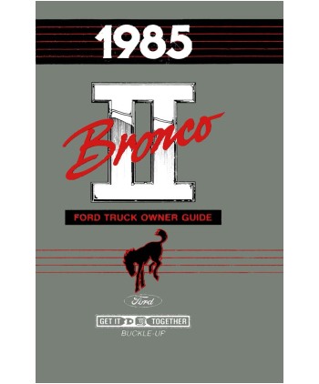 Owners Manual 1985 Bronco ll