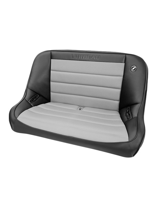 Corbeau Baja SS Bench, Black Vinyl/Grey Cloth 40