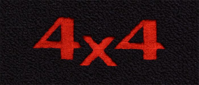 4 X 4 Embroidered Logo For Front Floor Mats