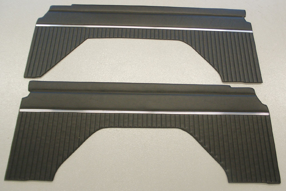 Bronco Rear Interior Quarter Panels Panels,Black 1966-76