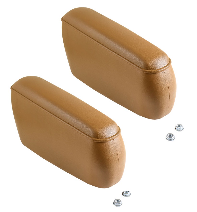 68-77 Ford Bronco Rear Seat Armrests, Pair, Ginger