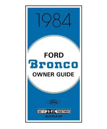 1984 Ford Bronco Owners Manual