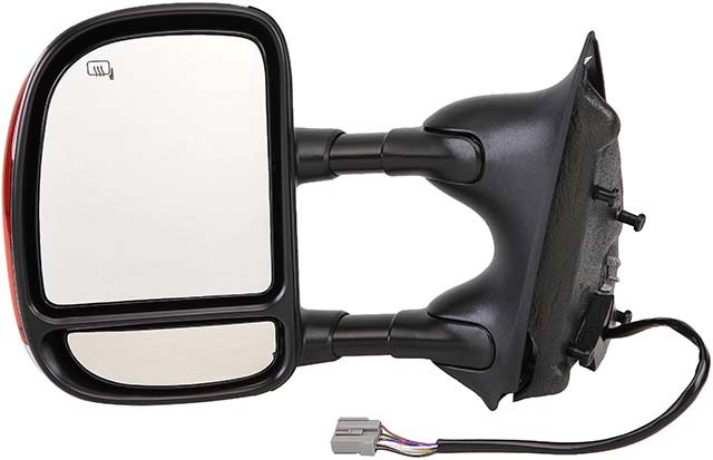 1999-2007 Ford Super Duty Side View Mirror Left, Power Heated with Signal Chrome