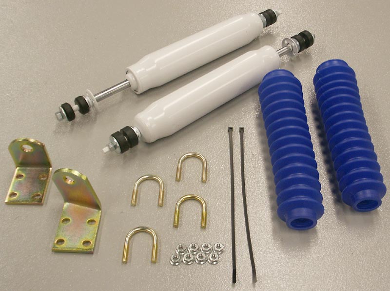 Dual Steering Stabilizer W/ Shocks Blue