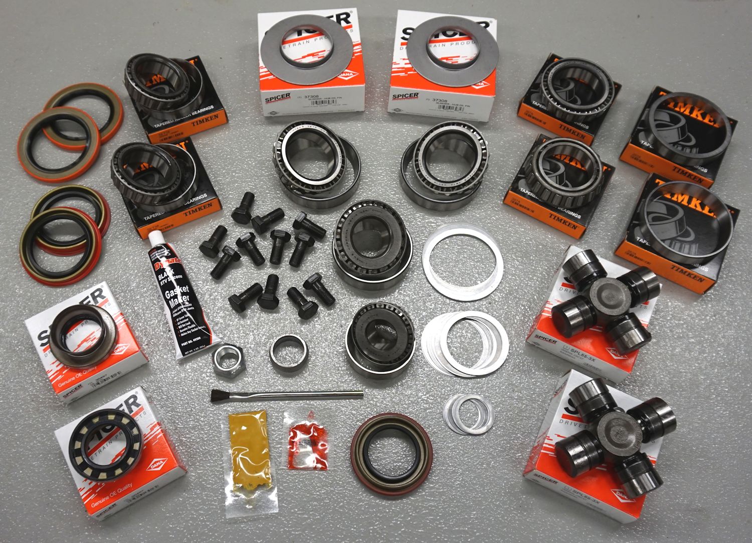 1978-87 D60 Complete Axle Bearing & Seal Kit, Timken Bearings