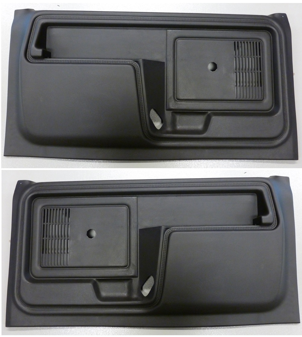 1980-1986 Ford Bronco & F-Series Truck Door Panels/No Power/Black