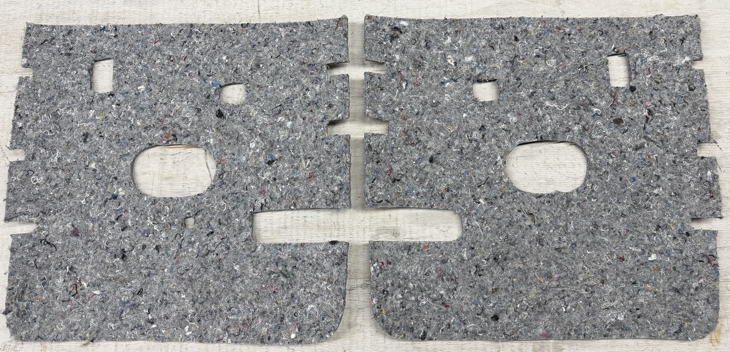 1992-1997 Ford F-Series Truck Rear Crew Cab Door Insulation Panels, (Pair)