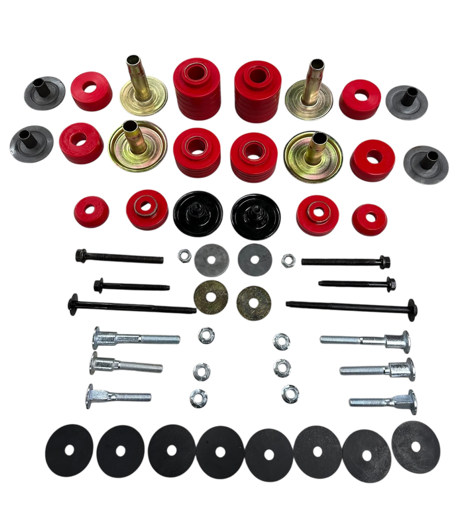 1980-1997 F-Series Truck Complete Mount Hardware Kit Red OEM Style