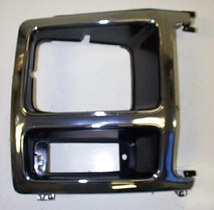 1980-1986 Ford Bronco & F-Series Truck Headlight Door, Chrome/Black Right