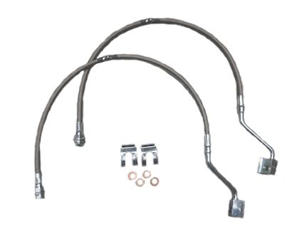 Stainless Braided Front Axle Brake Lines, Pair 1980-89