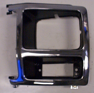 1980-1986 Ford Bronco and F-Series Truck Headlight Door, Chrome/Black Left