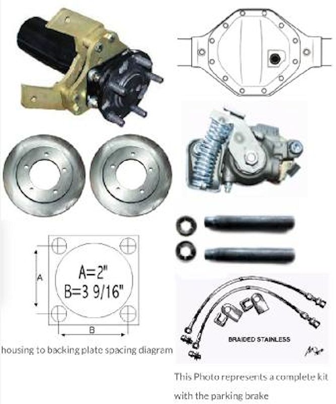 Ford 8.8 Inch Rear Axle Complete Disc Brake Conversion Kit