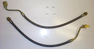 Front Axle Brake Lines, Pair Extended 1986