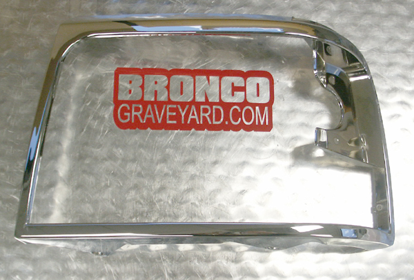 1992-1997 Ford Bronco and F-Series Truck Headlight Door, Chrome Left Hand