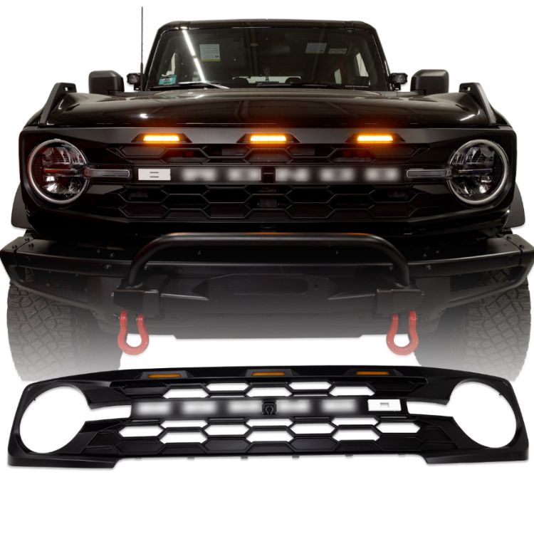 I-Line Para-Hex Front Grill - Matte Black