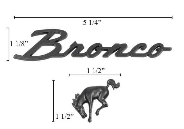 Bronco Script & Horse Peel & Stick Black