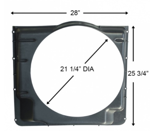 1968-1976 Fan Shroud, Standard/Extra Cooling 360,390