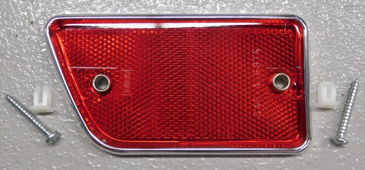 1967-1969 Ford Bronco Side Marker Reflector Red, Left