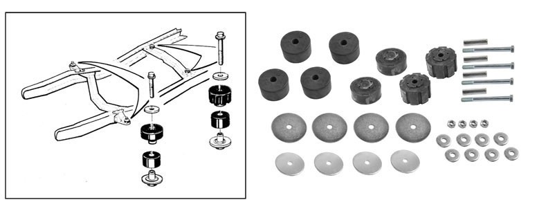 1973-1979 Ford F Series Truck Body Mount & Hardware Kit