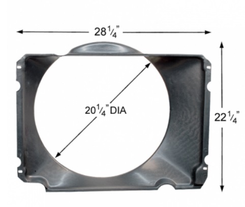 1972-1976 Fan Shroud, Extra/Super Cooling 360,390