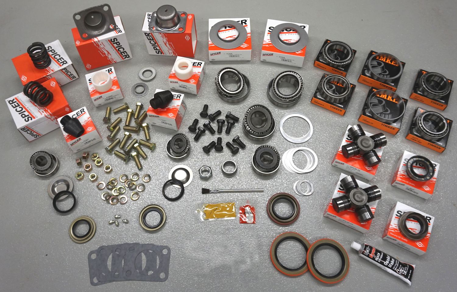 1978-91 D60 Complete Axle Rebuild Kit, Timken Bearings