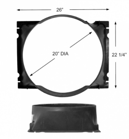 1978-1979 Fan Shroud, Standard Cooling Radiator