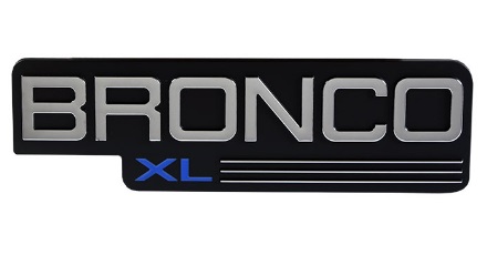 1992-1996 Ford Bronco XL Nameplate