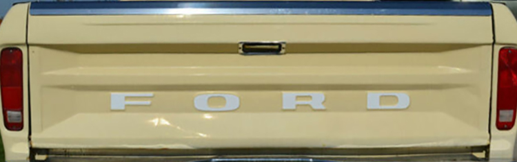 78-79 Ford Truck Tailgate Letters White