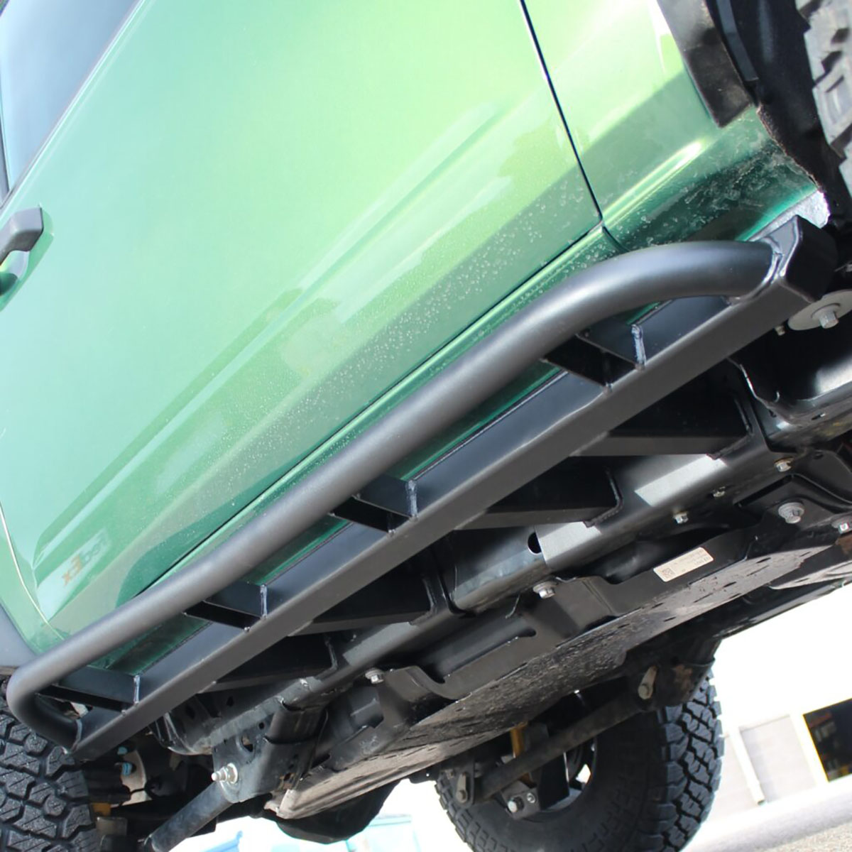 21+ Ford Bronco 2 Door 20 Degree Rock Sliders in Satin Black - RCI Off-Road